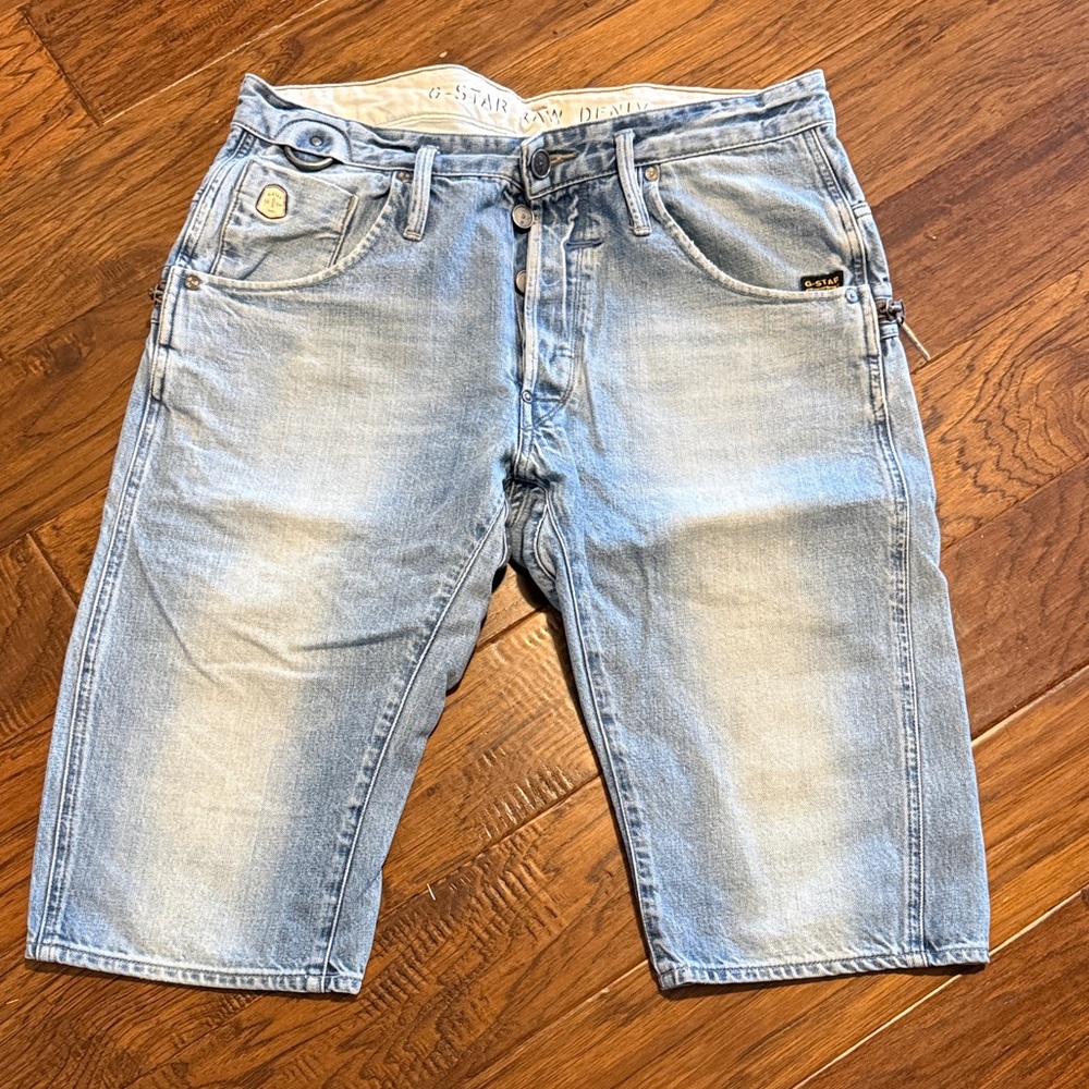 G-Star Light Blue Denim Shorts